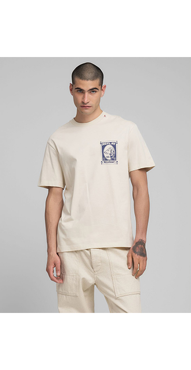 リラックスフィット ヘビーコットンジャージー VINTAGEグラフィックTシャツ 詳細画像 アイボリー 1